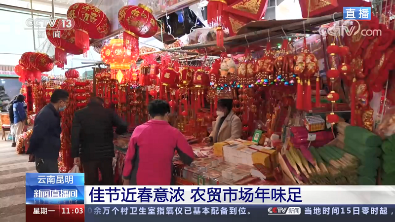 央視新聞報道篆新農(nóng)貿(mào)市場年味足春意濃