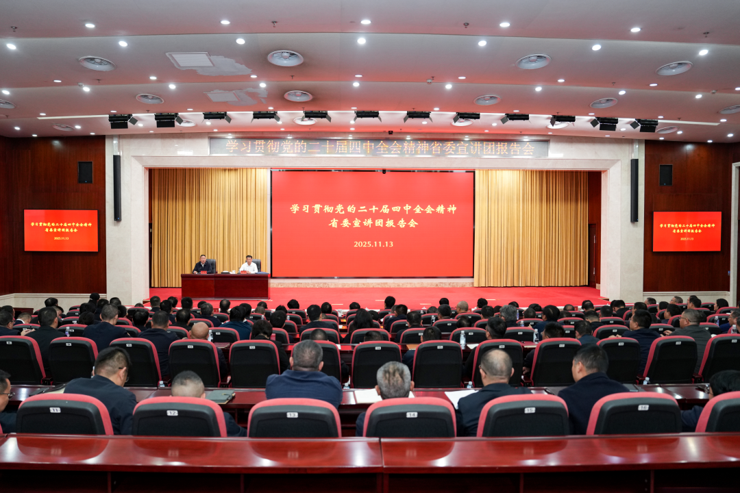 學習貫徹黨的二十屆四中全會精神省委宣講團報告會在集團舉行